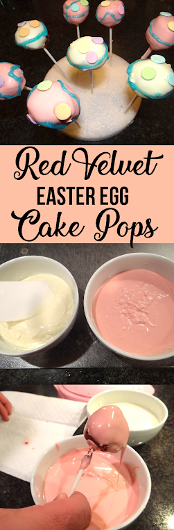 Red Velvet Easter Egg Cake Pops