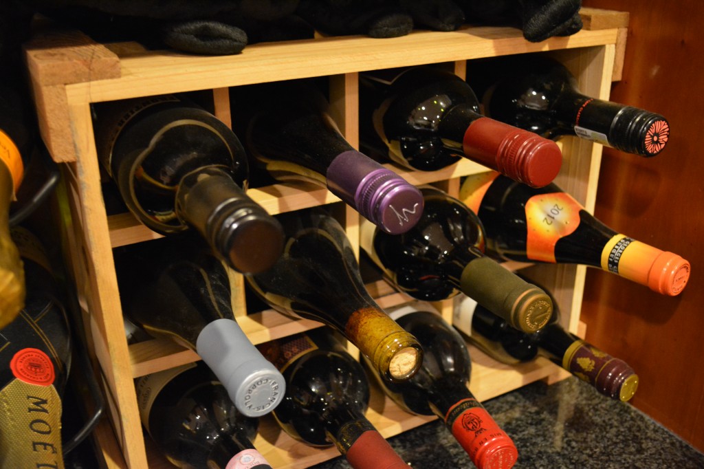 homemade wine rack