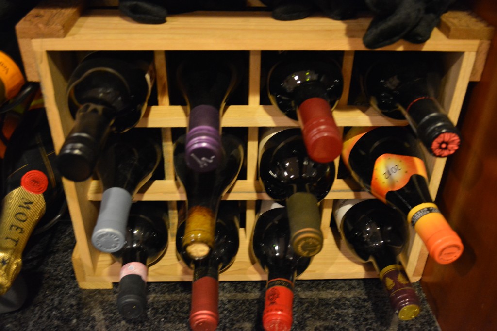 homemade wine rack