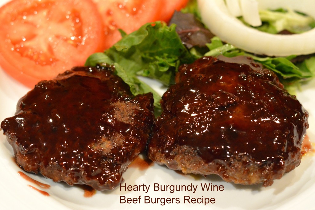 Hearty Burgundy Wine Beef Burgers Recipe