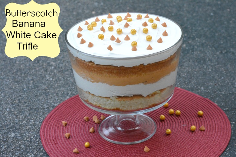 #AddCoolWhip Butterscotch Banana White Cake Trifle