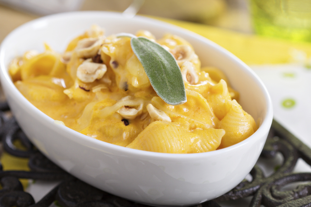 Macaroni and cheese with butternut squash