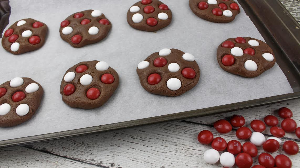 White Chocolate Peppermint M&M Cookies