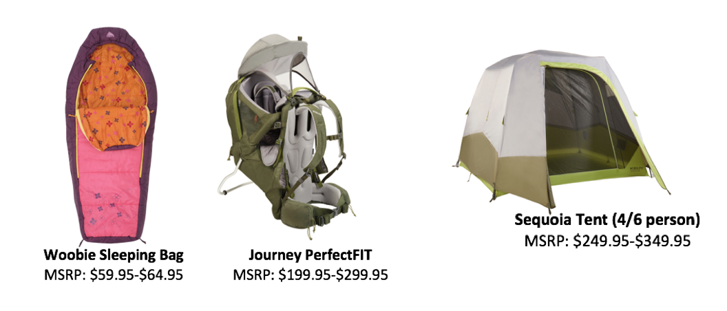 Kelty and their outdoor tents