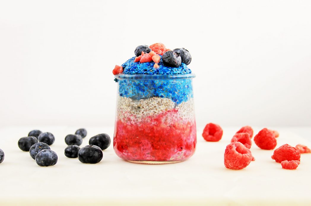 RED, WHITE AND BLUE CHIA PUDDING Recipe