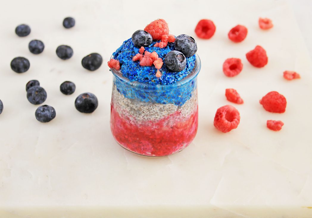 RED, WHITE AND BLUE CHIA PUDDING Recipe