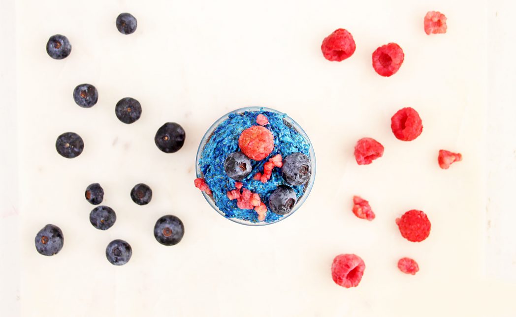 RED, WHITE AND BLUE CHIA PUDDING Recipe