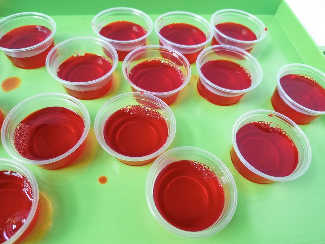 Raspberry Margarita Jello Shots