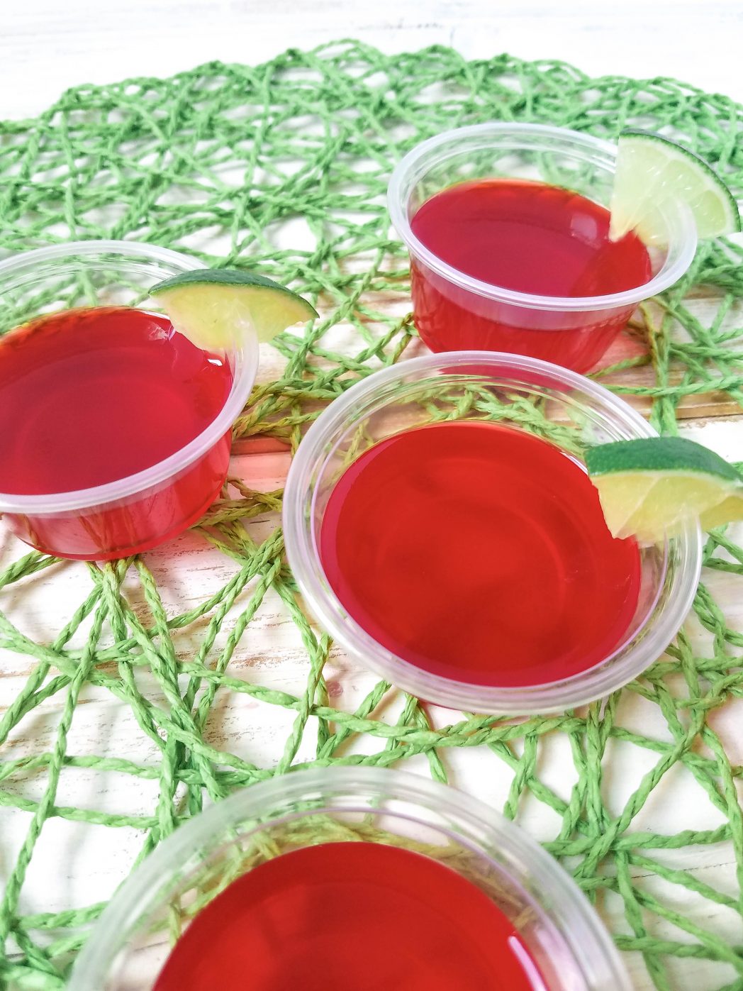 Raspberry Margarita Jello Shots