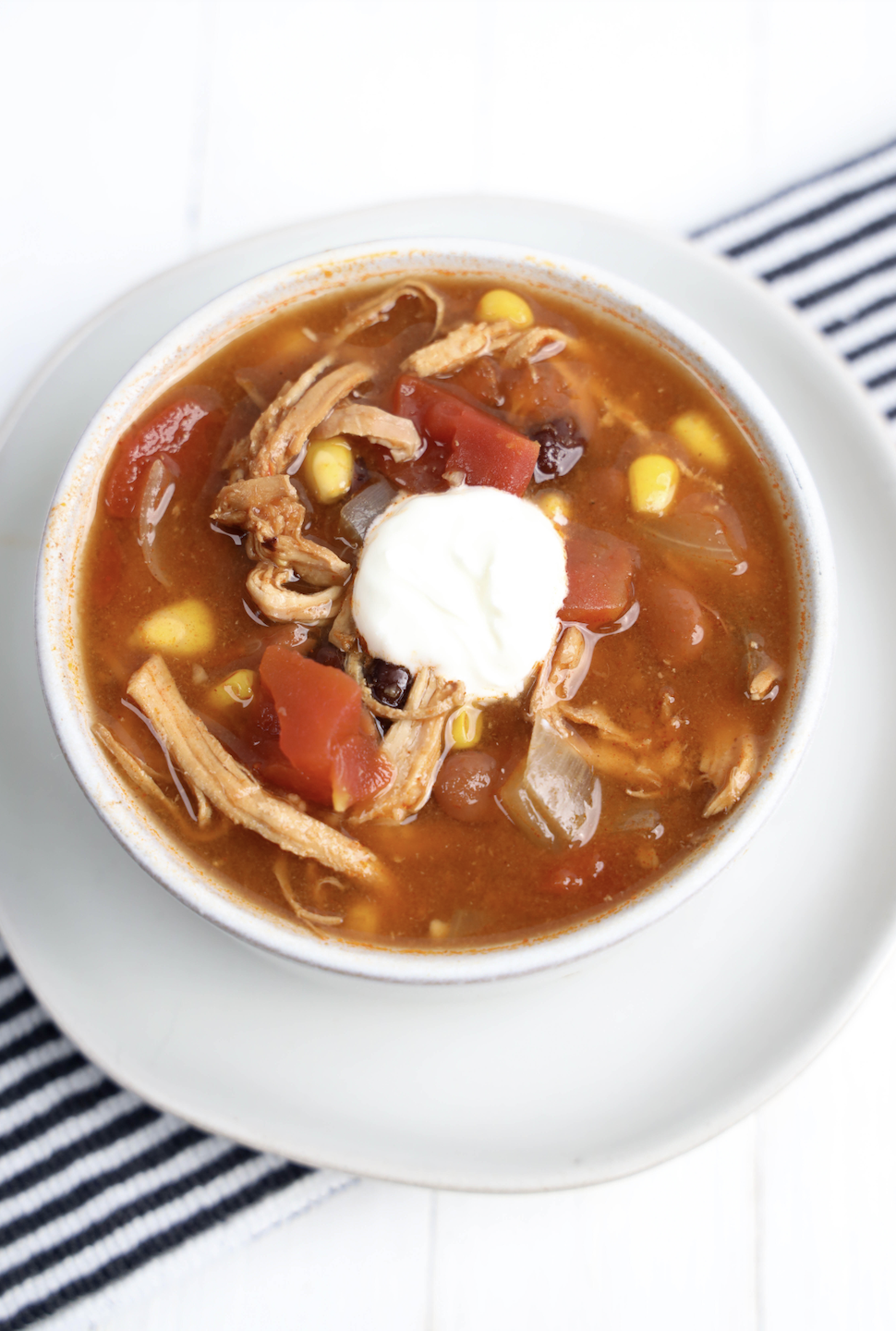 Slow Cooker Chicken Enchilada Soup Recipe!