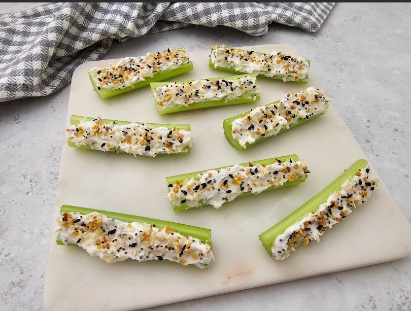 Everything Bagel Stuffed Celery Recipe!