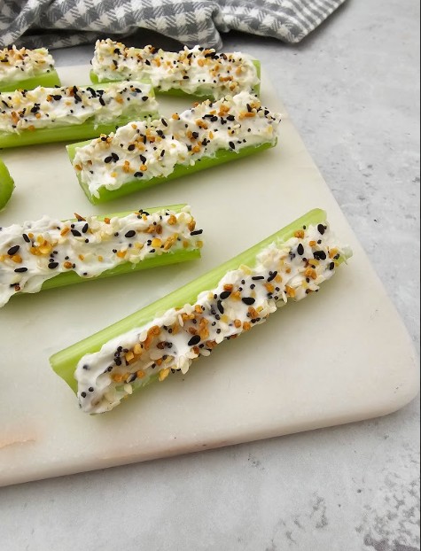 Everything Bagel Stuffed Celery Recipe!