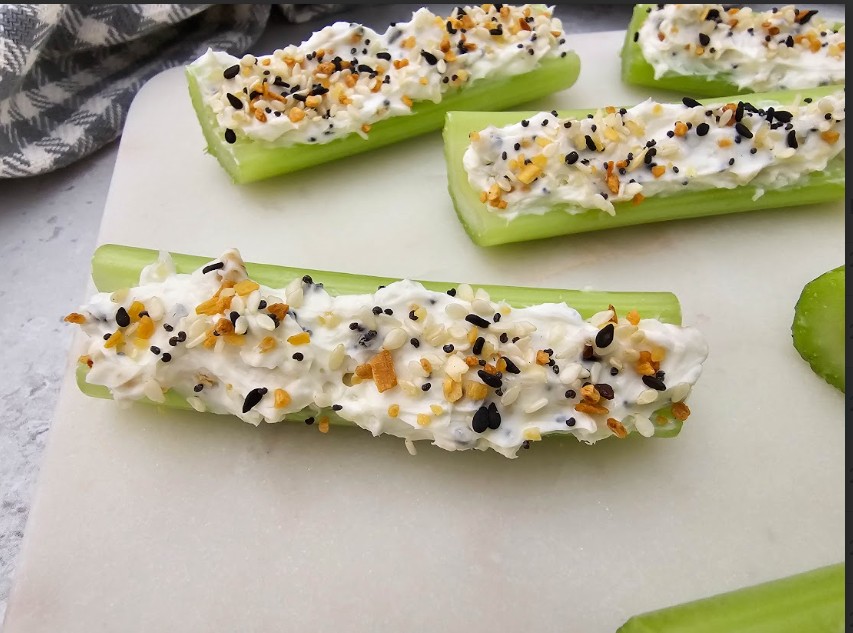 Everything Bagel Stuffed Celery Recipe!