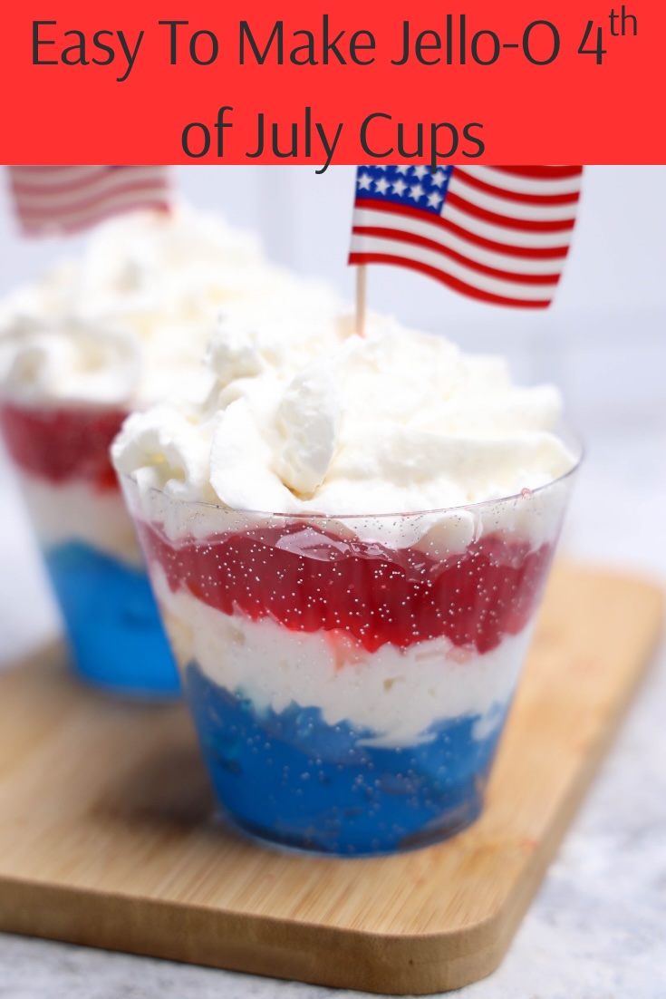Jello-O 4th of July cups